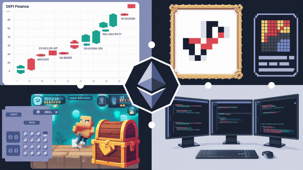 Ethereum explained through real-world use cases like DeFi, NFTs, and gaming